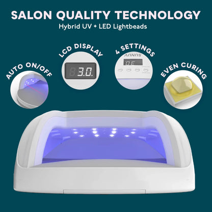 SUNUV Nail lamp SUN7 UV LED Lamp Dryer Big Power Fast Curing Nail Gel Professional Nail Dryers UV Gel Drying Tools Machine Leedoar