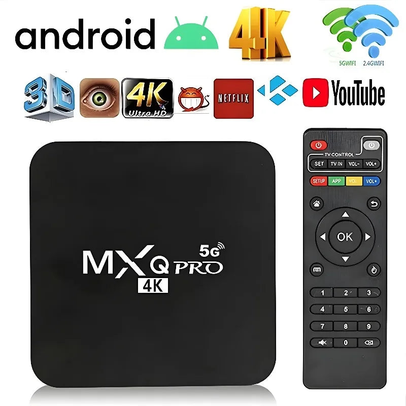 MXQ Pro RK3229 Smart TV BOX Android 10.1 Dual WiFi 16GB 256GB 3D Youtube Media Player 4K Set Top Box Global Version Leedoar