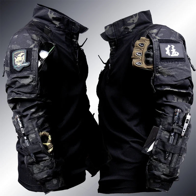 Men's Tactical Frog Suit Airsoft Outdoor Clothes Military Paintball SWAT Assault Shirts Special Forces Uniform Pants for Men Leedoar