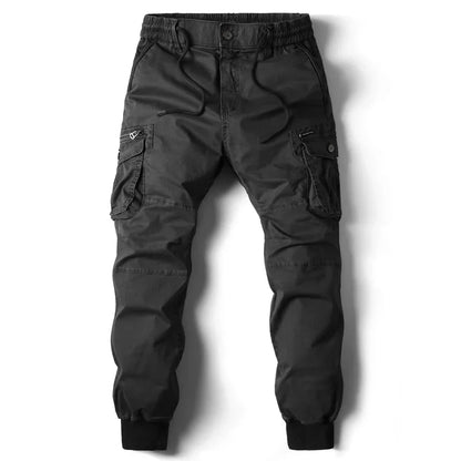 Cargo Pants Men Jogging Casual Pants Cotton Full Length Military Mens Streetwear Mens Work Tactical Tracksuit Trousers Plus Size Leedoar