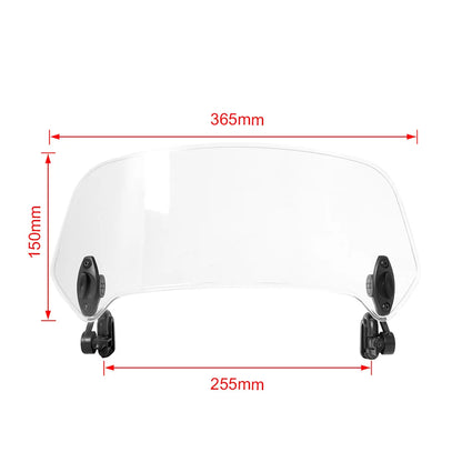 Hot Sale Universal Modification of PC Windshield for Motorcycle Windshields with Adjustable Height for SmallFront Easy Install Leedoar