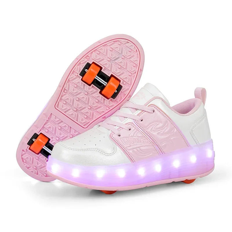 2024 The Latest Multi-functional Roller Skates for Boys and Girls with Light Flashing Wheel Shoes Leedoar