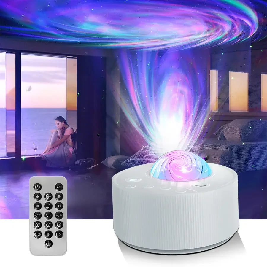 LED Aurora Project Night Lamp USB 4W Northern Galaxy Atmosphere Built-In Music Projection Lamp For Bedroom Decor Leedoar