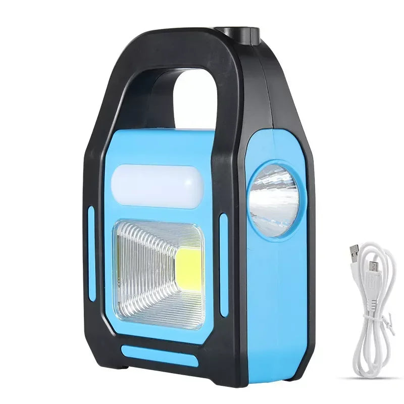 Solar Charger Emergency Light Flashlight Portable LED Rechargeable Multi-Function Highlight Waterproof Camping Light Leedoar