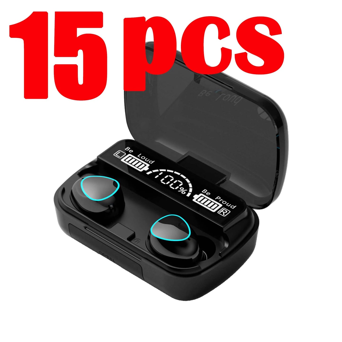 15PCS M10 TWS Bluetooth V5.0 Headphones LED Display Wireless Earphones With Microphone 9D Stereo Sports Waterproof Earbuds Leedoar