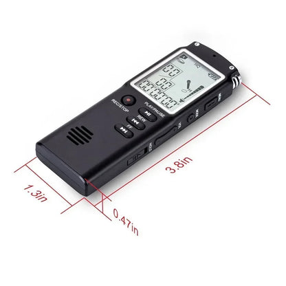 16GB/32GB/64GB Voice Recorder USB Professional 96h Dictaphone Noise Reduction Digital Audio Voice Recording with WAV,MP3 Player Leedoar