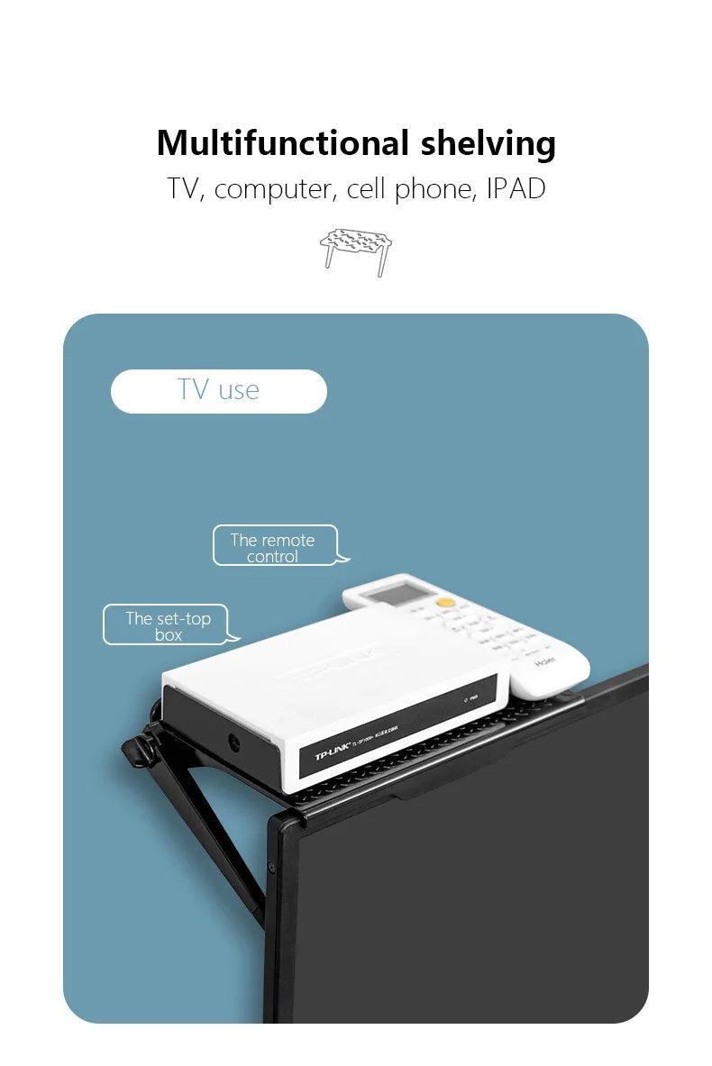 Punch-Free Computer Monitor Rack Plastic TV Set-Top Box Screen Bracket Router Storage Rack Leedoar