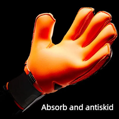 Guante de portero de fútbol profesional para adultos, de látex de 4 mm, con protección para los dedos, protector de guantes de portero de fútbol para niños