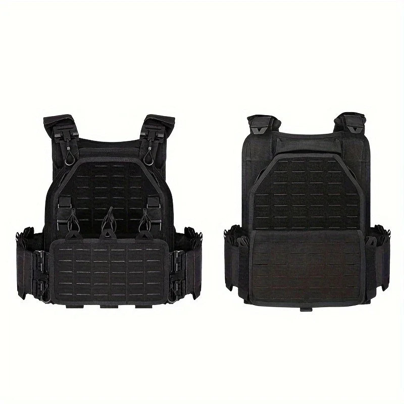 New Combat Vest 6094 Quick Detachable Light Laser Cut Tactical Vest Black Gear To Carry Military Tactical Vest Leedoar