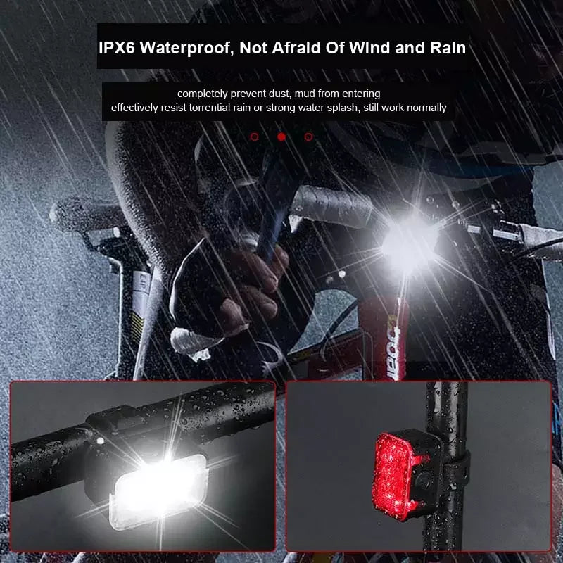 2022 New Aluminum Alloy Led Bicycle Light Ipx6 Waterproof Outdoor Riding Light Mountain Bike Bicycle Headlight Tail Light Leedoar