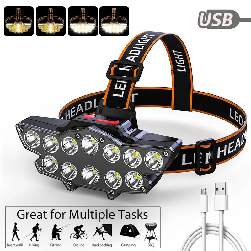 12Led Head-Mounted Flashlight