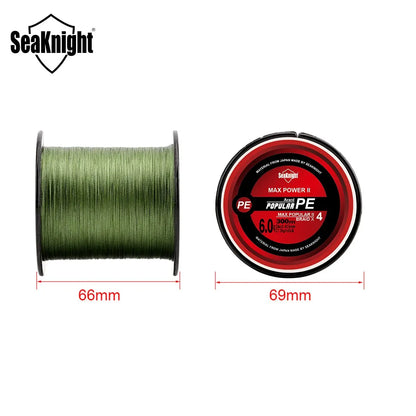 SeaKnight TriPoseidon Series 4 Strands Multifilament Fishing Line 300M PE Braided Line Smooth Carp Fishing 15lb 20lb 25lb 30lb Leedoar