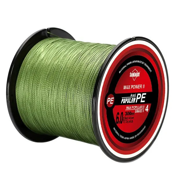 SeaKnight TriPoseidon Series 4 Strands Multifilament Fishing Line 300M PE Braided Line Smooth Carp Fishing 15lb 20lb 25lb 30lb Leedoar