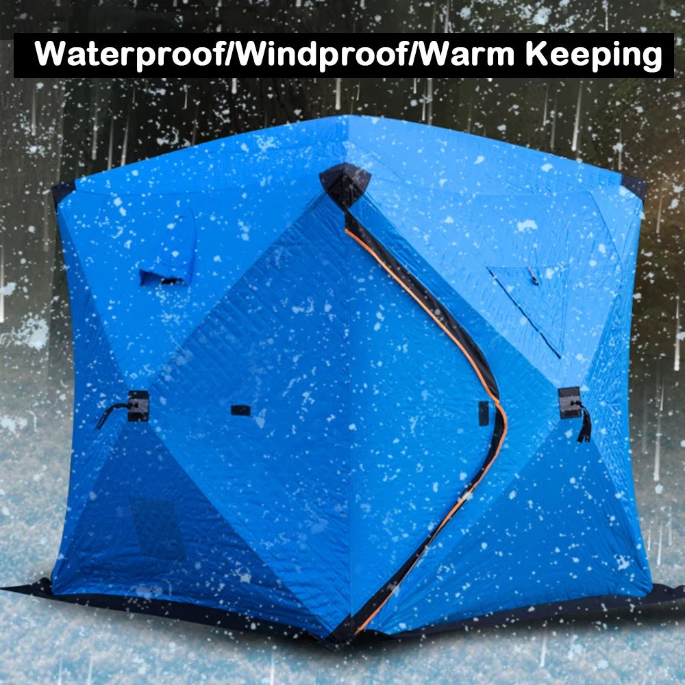 Portable Ice Fishing Tent Shelter - Easy Set-up Winter Fishing Tent