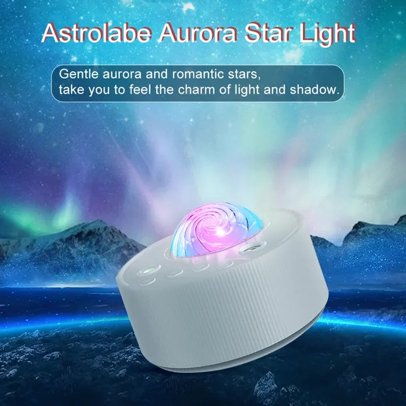 LED Aurora Project Night Lamp USB 4W Northern Galaxy Atmosphere Built-In Music Projection Lamp For Bedroom Decor Leedoar