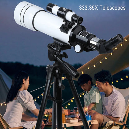 40070 Telescopios profesionales 333.35X para niños con visión nocturna, visión del universo, la luna, las estrellas, el espacio profundo, monocular refractivo HD