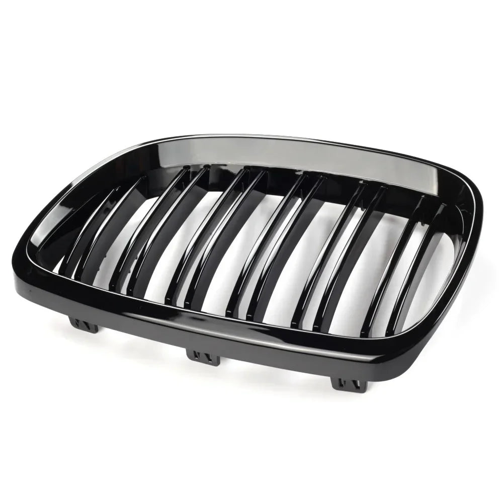 Applicable to the Front  Bumper Face of the BMW 5 Series E60E61 Modified with a Bright Back Dual Iine Grille From 2004 to 2009 Leedoar