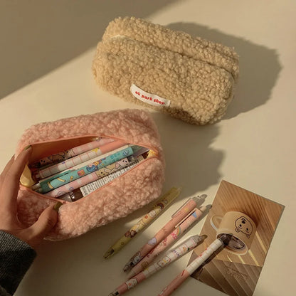 Lamb Hair Cosmetic Bag