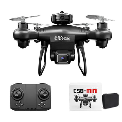 CS8 Mini Drone 4k Profissional HD Dual Drone Obstáculo Evitação 360 RC Grande Angular Ajustável ESC RC Quadcopter Dron Brinquedos 