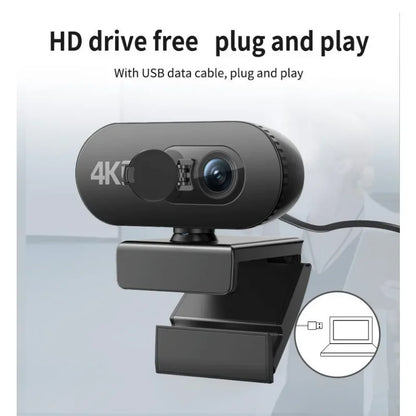 Minicámaras 4k Cámara web para computadora Cámara web 1080P 2K Cámara web Full HD Micrófono incorporado Cámara web USB para computadora PC 