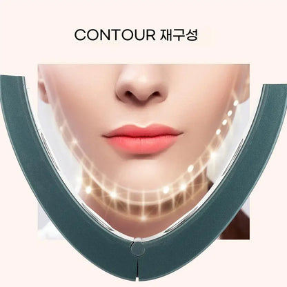 Microcurrent V-face Face Lift Device 6Mode Heated Skin Rejuvenation Double Chin V Face Vibration Massager Wireless Remote Contro Leedoar