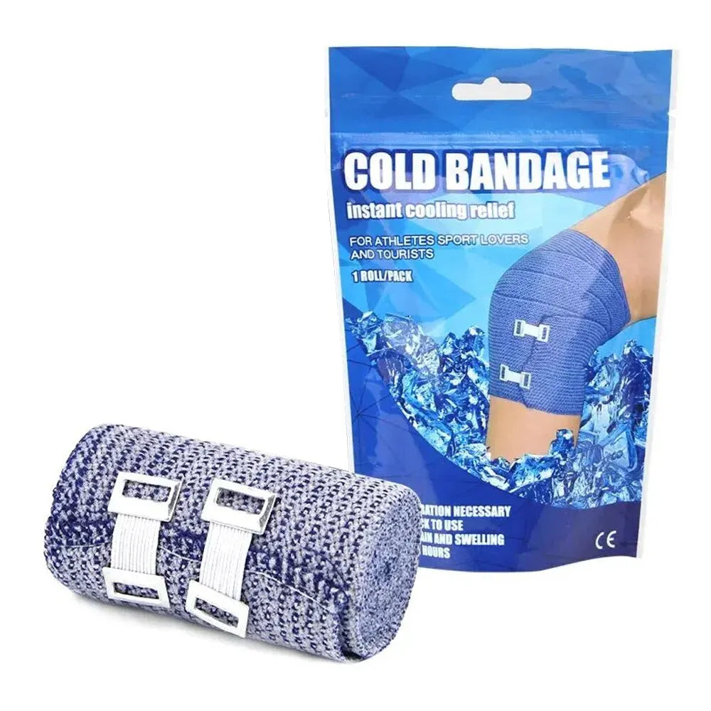 Self Adhesive Ice Bandage Instant Cooling Ice Tape Muscle Recovery Cooling and Compression Tape for Athletes and Adults Leedoar