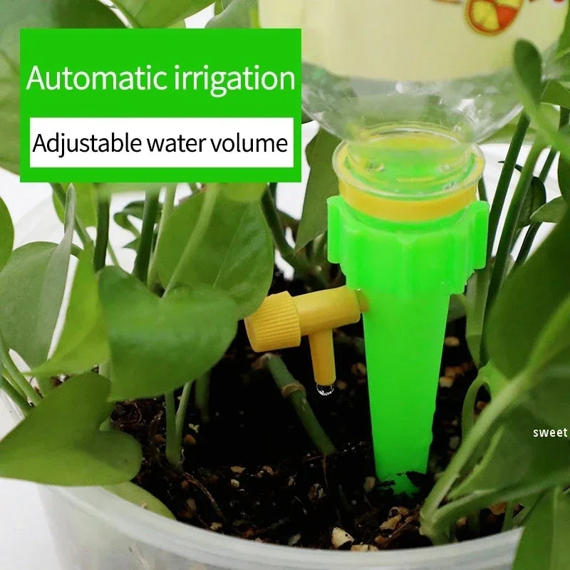 Self-Watering Kits Automatic Drip Irrigation System Kits Plant Watering Spike Device Greenhouse Adjustable Control Water Dripper Leedoar