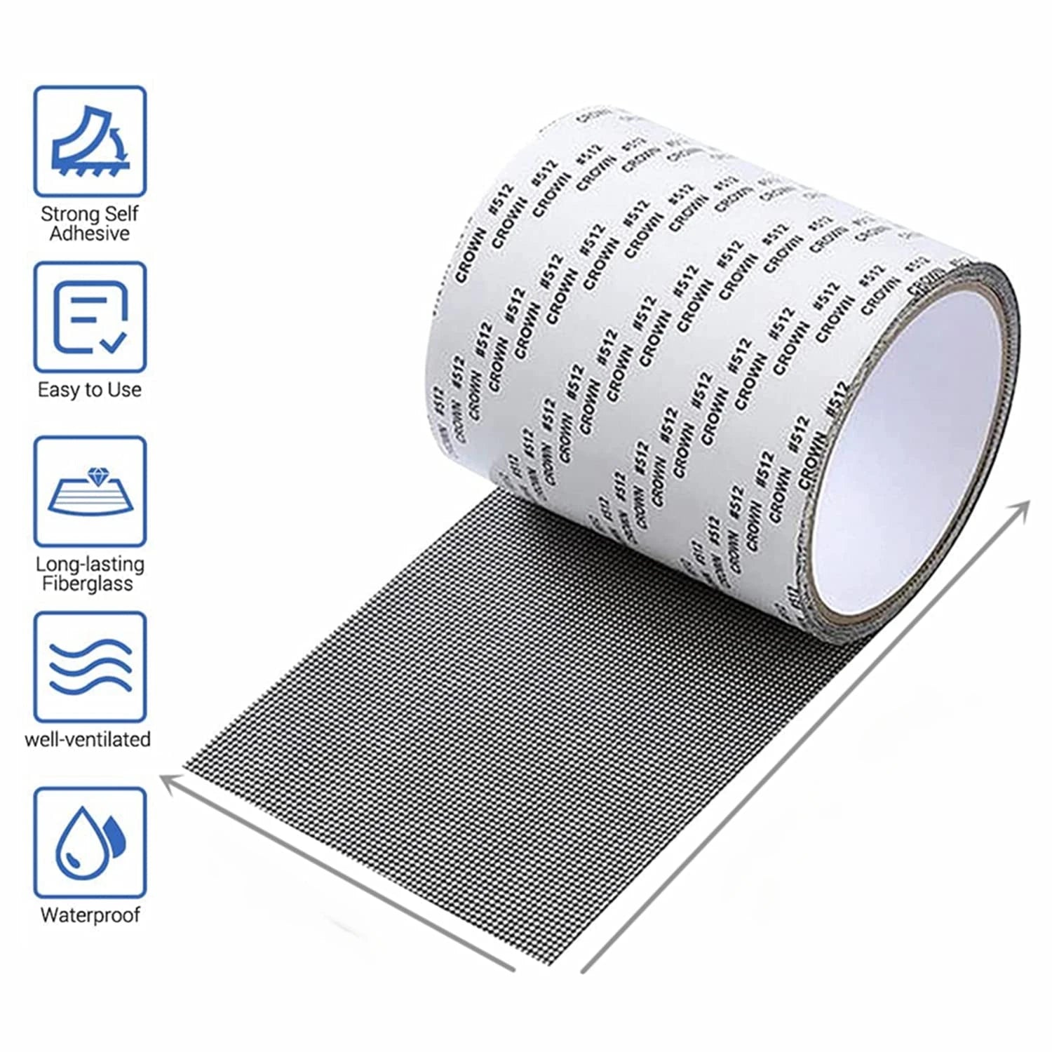 Self-adhesive Window Screen Mosquito Net Repair Tape Window Screen Mesh Sticker Anti-mosquito Window Door Repair Subsidy Tapes Leedoar