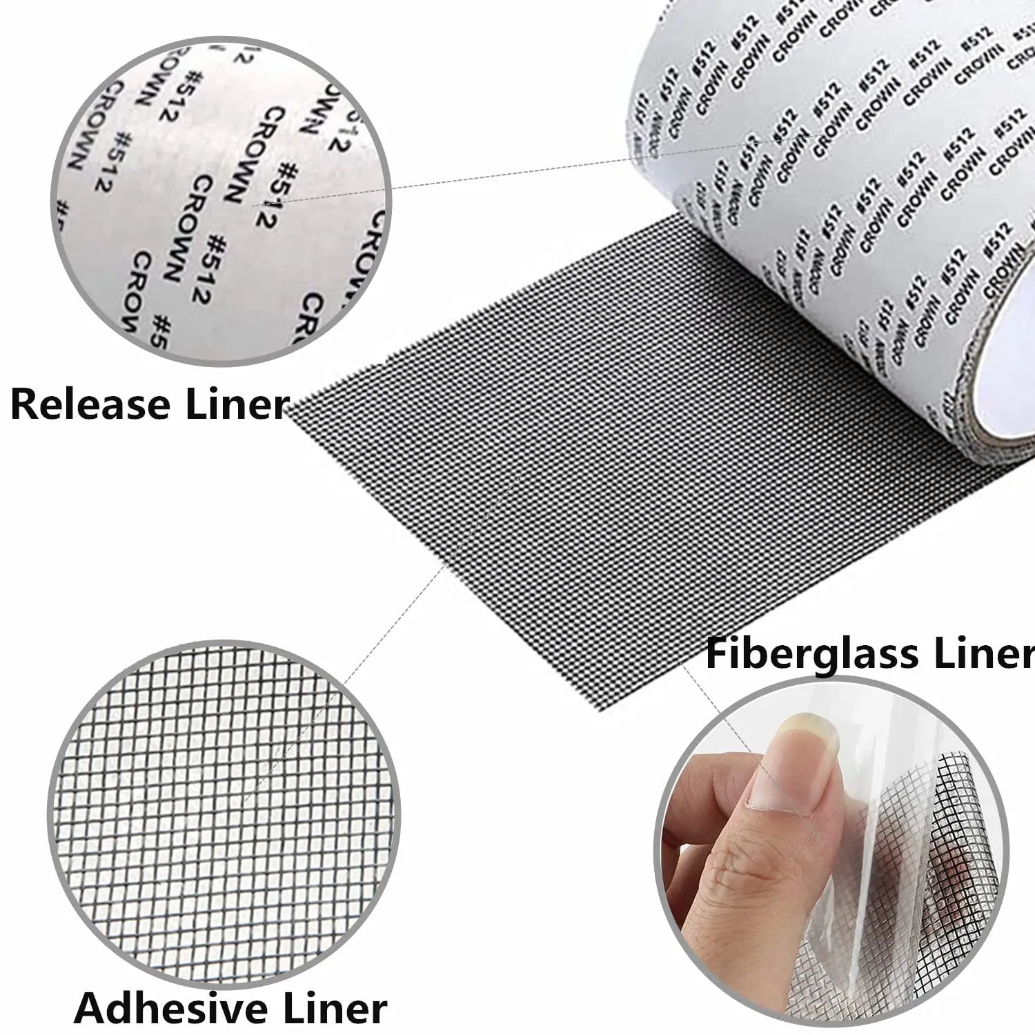 Self-adhesive Window Screen Mosquito Net Repair Tape Window Screen Mesh Sticker Anti-mosquito Window Door Repair Subsidy Tapes Leedoar