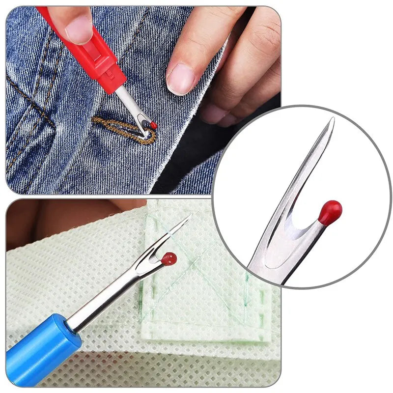 Sewing Seam Ripper Kit 4 Pieces Thread Seam Remover Stitch Unpicker Thread Cutter Tool with Trimming Scissor Leedoar