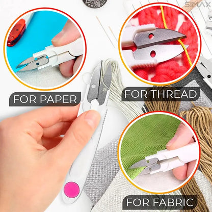 Sewing Seam Ripper Kit 4 Pieces Thread Seam Remover Stitch Unpicker Thread Cutter Tool with Trimming Scissor Leedoar