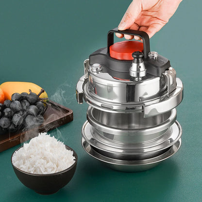 304 Stainless Steel Outdoor Camping Portable Micro Pressure Cooker Household Fragrant Rice Cooker 5S Quick Cooking Pot Leedoar