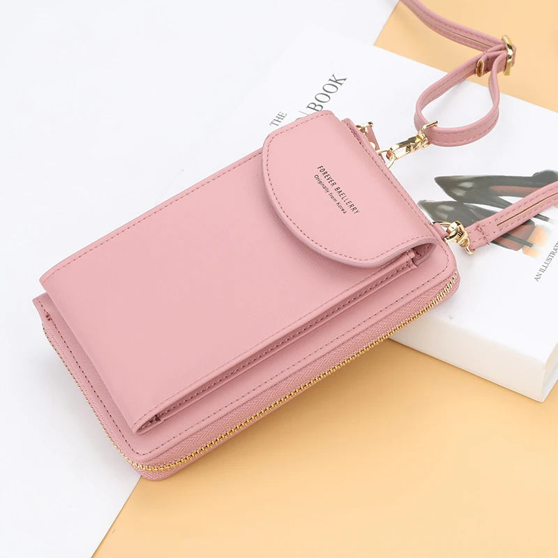 Bolso para teléfono móvil de un solo hombro con diseño oblicuo para mujer 2023, monedero largo, estuche pequeño, tarjetero de gran capacidad, carteras 