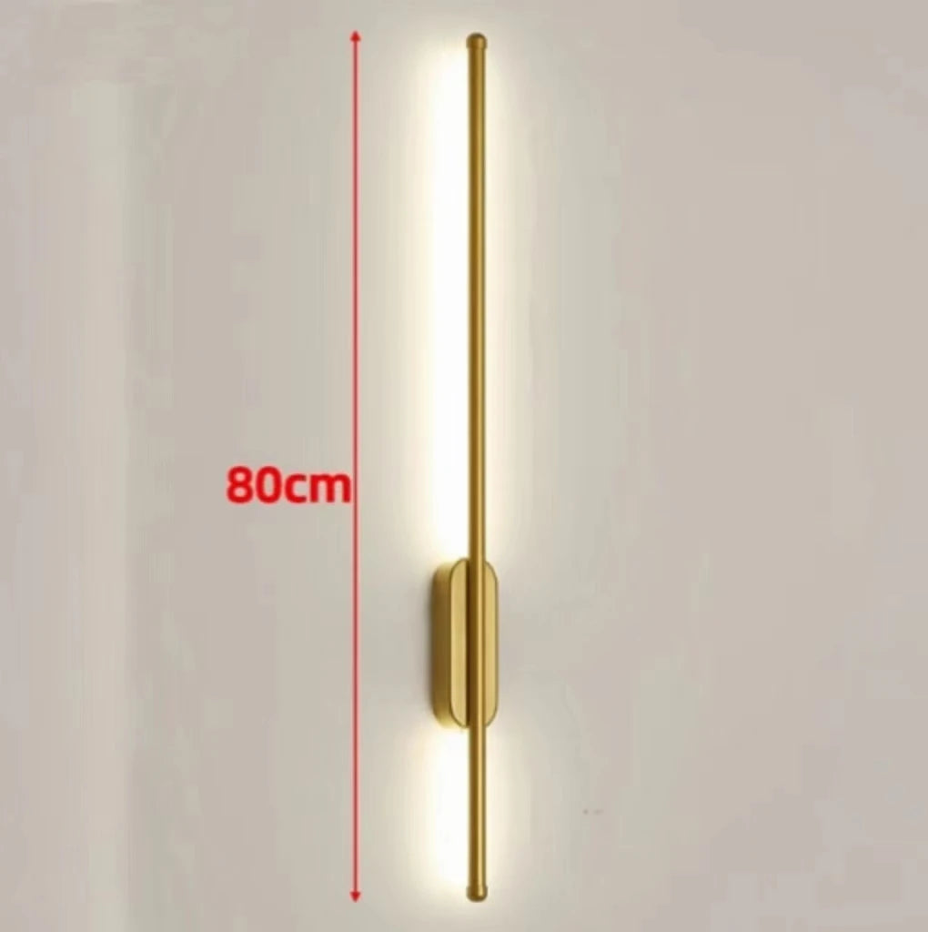 40/60/80cm Strip LED Living Room Wall light Modern Nordic Sofa background Full copper Bedroom Bedside wall light Home Decoration Leedoar