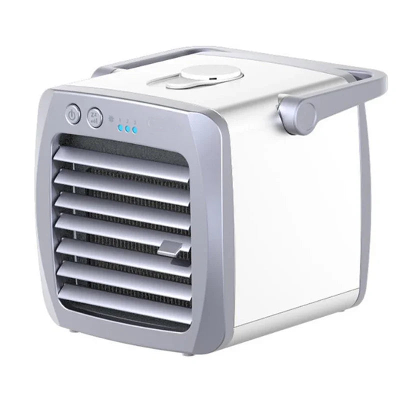 Acondicionador portátil para uso doméstico, mini enfriador de aire, aire acondicionado portátil para oficina, ventilador de enfriamiento de aire de 3 velocidades, humidificador 