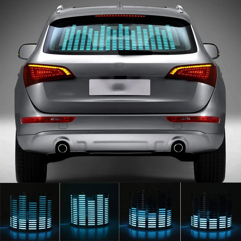 Car Rear Window Voice Controlled LED Ambient Light Music Rhythm Light Modification Interior Decoration Light Induction Leedoar