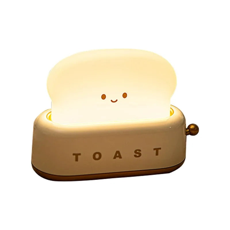 SONGMEN Bakery Usb Rechargeable Night Light Cute Toaster LED Children Night Light Kid Sleeping Led Lamp Bedroom Lantern Green Leedoar