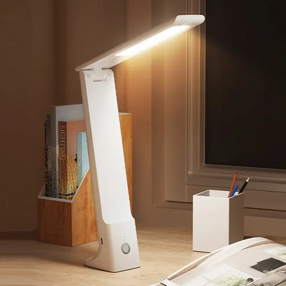 LED Folding Desk Lamp With Touch Dimming USB Rechargeable Bedroom Bedside Table Lamps For Study Reading Office Student Supply Leedoar