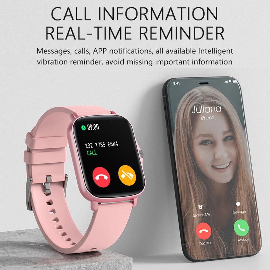 Y22 Smart Watch 1.72 Inch HD Big Screen Bluetooth Calls SMS Disply Custom Wallpaper Sports Health Monitor for Young People Leedoar