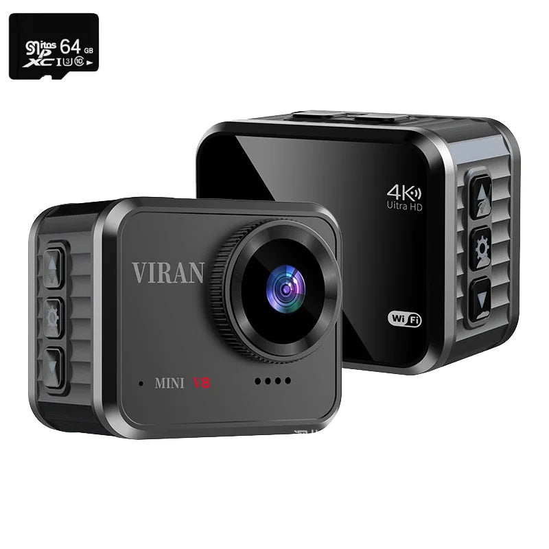 4K 60FPS Wifi HD Portable Mini Action Camera Remote View 1.54 Inch Screen 160° Wide Angle Sports Video Recorder lP68 Waterproof Leedoar