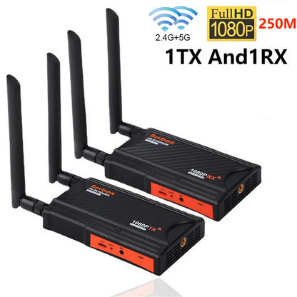 250M 5.8Ghz Wireless Extender Kit 1080P Video HDMICompatible Transmitter And Receiver For PS4 DVD Camera Projector To TV Monitor Leedoar