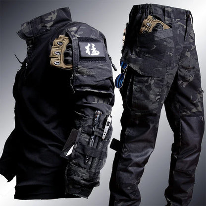 Men's Tactical Frog Suit Airsoft Outdoor Clothes Military Paintball SWAT Assault Shirts Special Forces Uniform Pants for Men Leedoar