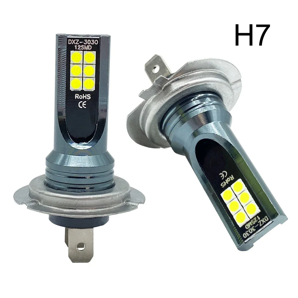 2Pcs LED Headlight H1 H3 H4 H7 H8 H10 H11 H16 Car Fog Light Bulbs 9005 9006 Auto Driving Running Lamps 2000LM 110W 12V Leedoar