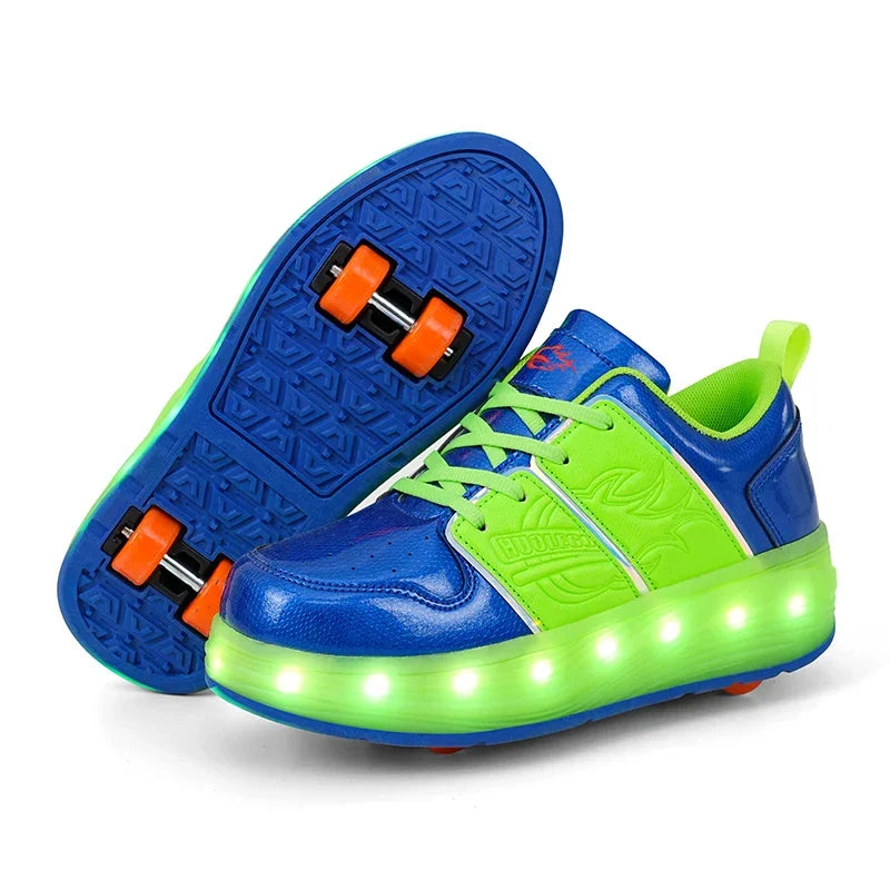 2024 The Latest Multi-functional Roller Skates for Boys and Girls with Light Flashing Wheel Shoes Leedoar