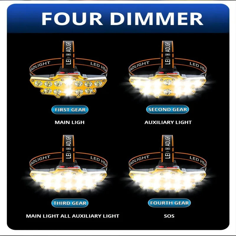 12Led Head-Mounted Flashlight