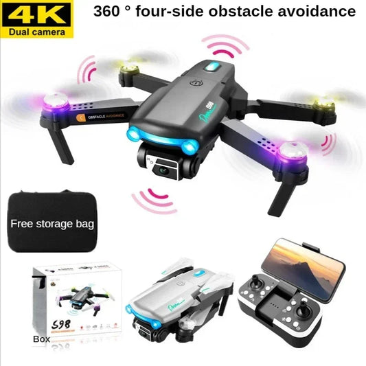 New Design S98 6Axis Electric Brushless RC Drone Vertical Take-off and landing Long Flying Distance Folding Quadcopter Drone UAV Leedoar