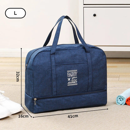 Moda Bolsa de Viagem Dobrável Unissex Oxford Viagem Fim de Semana Bolsas de Pernoite Grande Capacidade Bagagem de Mão Bolsa Duffel Acessórios Suprimentos