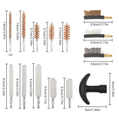 18/19/28Pcs Pistol Cleaning Kit 9mm Gun Cleaning Kits Weapon Cleaning Universal Handgun Pistol Brush Tool Hunting Accessories Leedoar