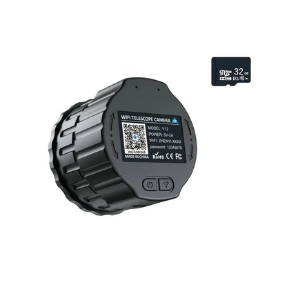 Câmera de espelho HD 2K 4MP V12Wifi Oculares ópticas eletrônicas Telescópios para observação de pássaros Suporte para 2 telefones 