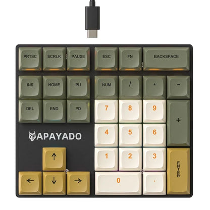 Teclado numérico mecánico con cable de 33 teclas con eje de luces multicolores, adecuado para finanzas, negocios, teclado para computadora portátil